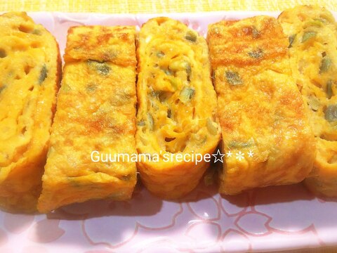 香りがたまらない♡お弁当にも♡みょうがの玉子焼き